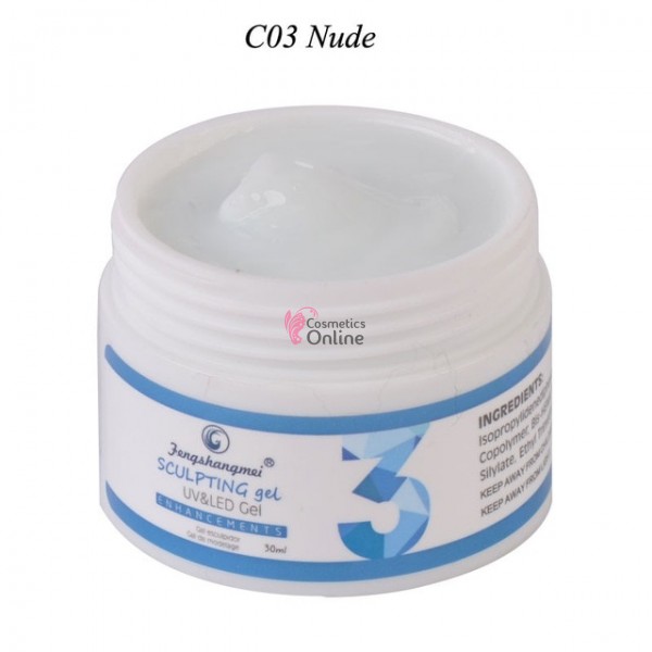 Gel UV / LED FSM Sclupting Gel de constructie, 50ml XL - 03 Alb Laptos (Milky White)